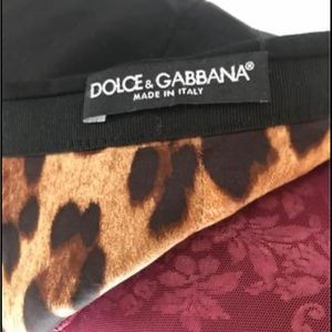 Dolce and Gabbana Geometric Panel Detail Wool Skirt